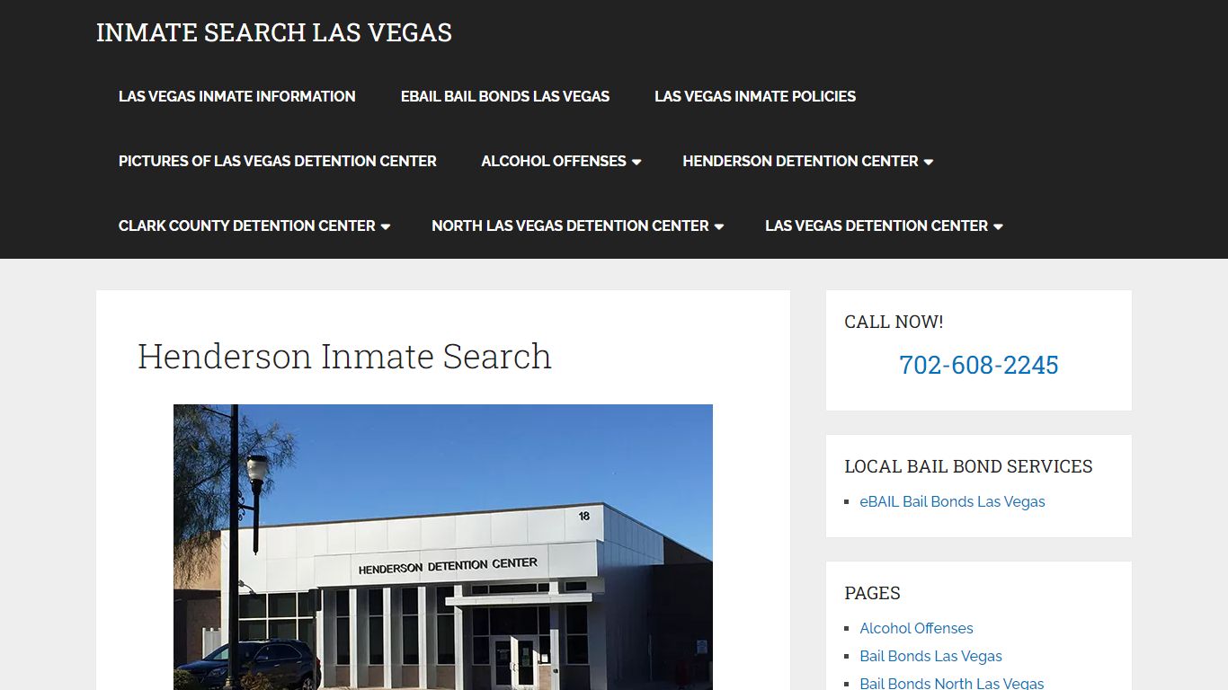 Henderson Inmate Search - Inmate Search Las Vegas